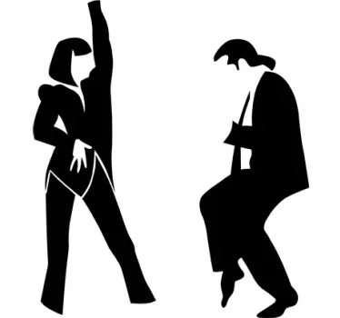 Pegatina para portátil baile Pulp Fiction - TenVinilo