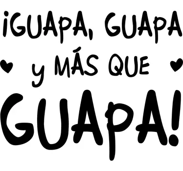 Vinilo frase espejo guapa más que guapa - TenVinilo
