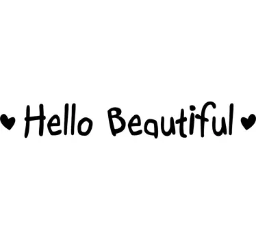 Vinilo espejos hello beautiful - TenVinilo