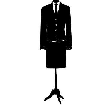 Vinilo para puerta traje chaqueta mujer - TenVinilo