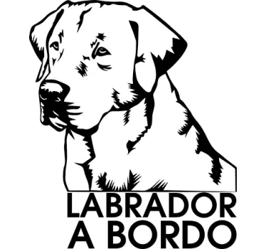 Vinilo decorativo Labrador Retriever a Bordo - TenVinilo