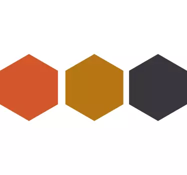 Pegatina con formas Patrón de hexágonos de colores - TenVinilo