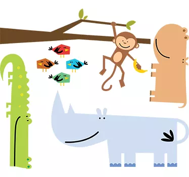 Stickers animales sabana - TenVinilo