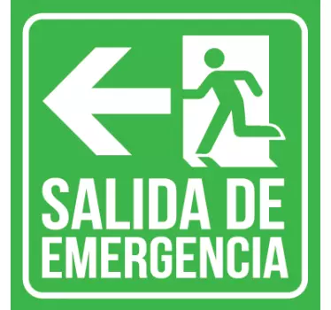 Vinilos puerta señalética salida emergencia - TenVinilo