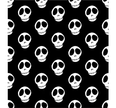 Vinilo Halloween Patrón de calaveras - TenVinilo