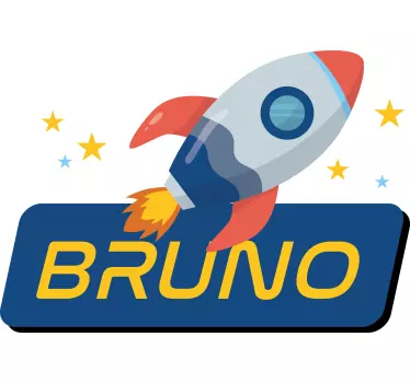 Vinilo para puerta personalizable nombre astronauta - TenVinilo