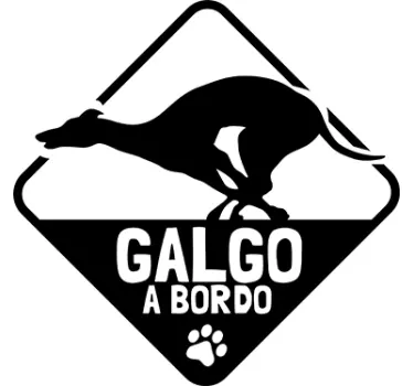 Vinilo coche galgo a bordo - TenVinilo