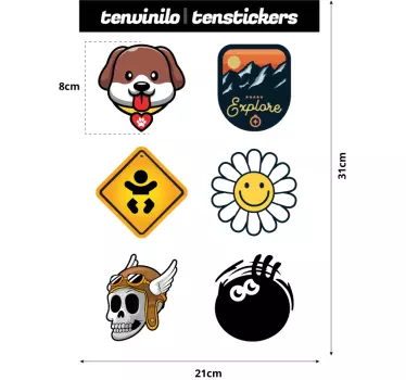 Pegatinas coche pack top ventas - TenVinilo