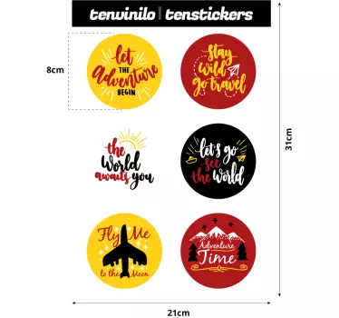 Vinilo coche pack diseños de viaje - TenVinilo