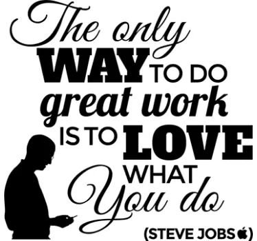 Vinilo decorativo frase de Steve Jobs - TenVinilo