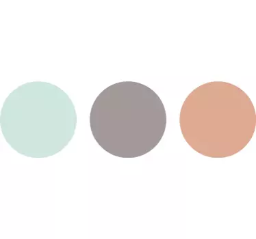 Sticker topos de tres colores pastel - TenVinilo