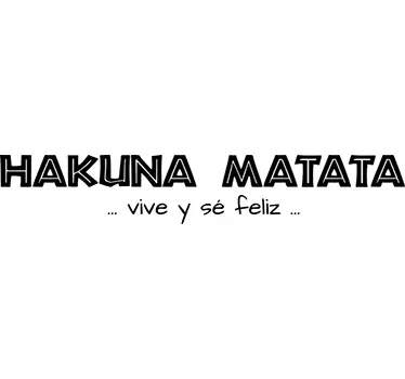 Vinilo decorativo infantil hakuna matata - TenVinilo