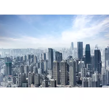 Pegatina personalizada skyline Ducha del horizonte de la ciudad - TenVinilo