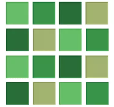 Vinilo azulejos tonos verdes - TenVinilo