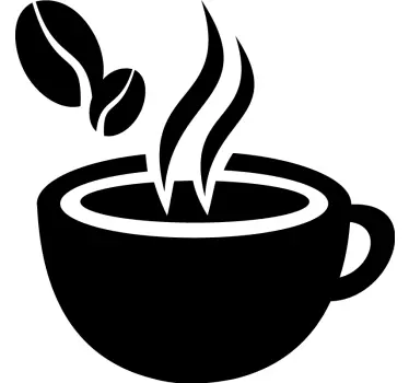 Vinilo para electrodoméstico taza de café - TenVinilo