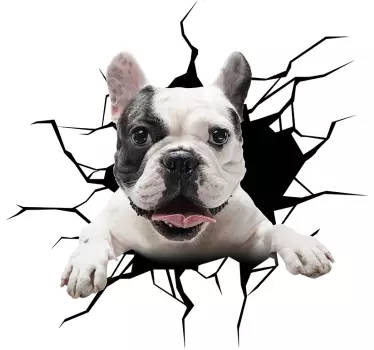 Vinilo gato vaso para perros - TenVinilo