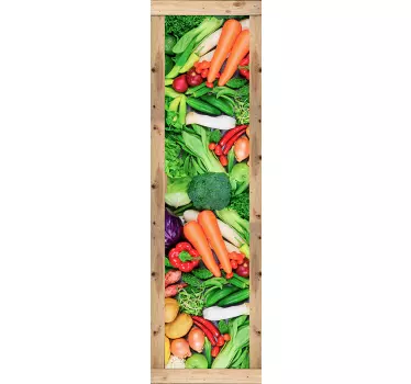 Vinilo para nevera caja de verduras - TenVinilo