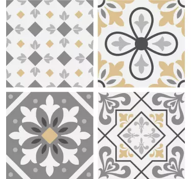 Vinilo cocina azulejos de cemento amiaz - TenVinilo