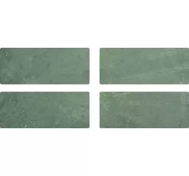 Azulejos adhesivo ladrillos verdes rectangulares - TenVinilo