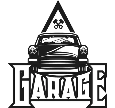 Pegatina coche garaje Vintage - TenVinilo