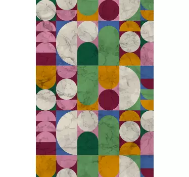 Vinilo mampara ducha formas geométricas con textura - TenVinilo