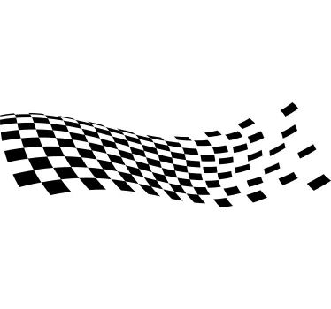 Pegatina para coche bandera de carreras - TenVinilo