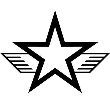 Pegatina para coche estrella del ejercito - TenVinilo