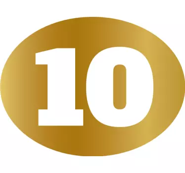 Pegatina para coche numeros dorados - TenVinilo