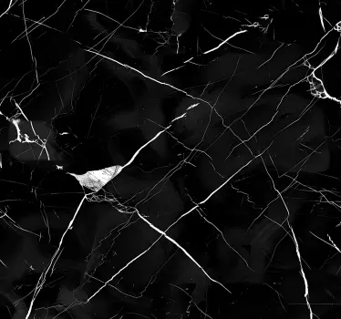 Vinilo pared comedor mármol negro para mesa - TenVinilo