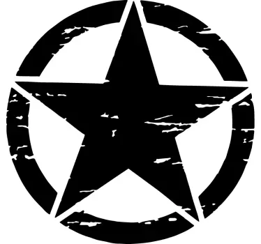 Pegatina icono estrella militar - TenVinilo