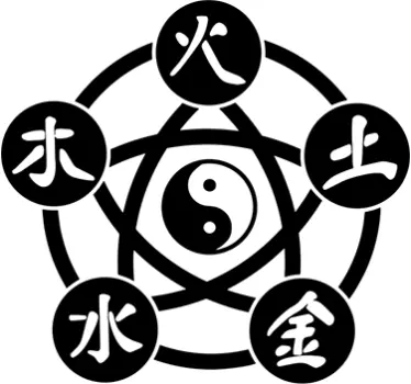 Adhesivo cinco elementos medicina china - TenVinilo