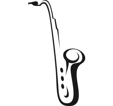 Adhesivo decorativo dibujo saxo - TenVinilo