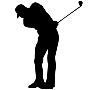 Adhesivo decorativo silueta golfista - TenVinilo
