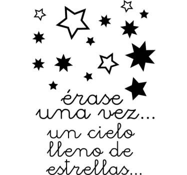 Adhesivo infantil cielo lleno estrellas - TenVinilo