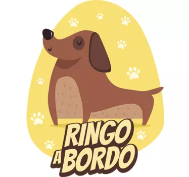 Adhesivo personalizable perro coche - TenVinilo