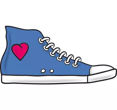 Adhesivo zapatilla con corazón - TenVinilo
