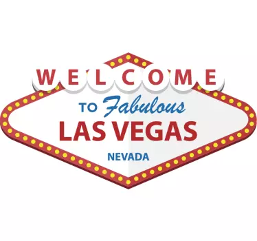 Vinilo frase Welcome to Las Vegas - TenVinilo