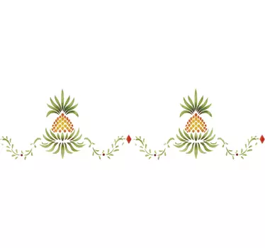 Vinilo pared Piña tropical - TenVinilo