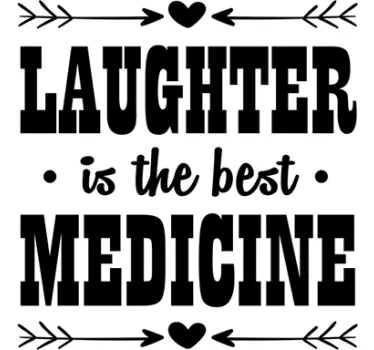 Frases en vinilo laughter best medicine - TenVinilo