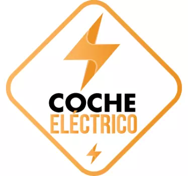 Pegatina coche eléctrico - TenVinilo