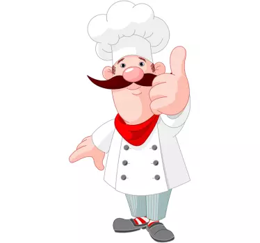Pegatina cocinero pulgar arriba - TenVinilo