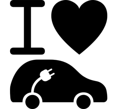 Pegatina decorativa coche eléctrico - TenVinilo