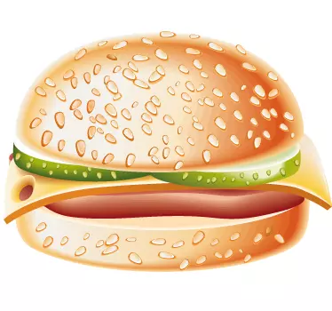 Pegatina deliciosa hamburguesa - TenVinilo