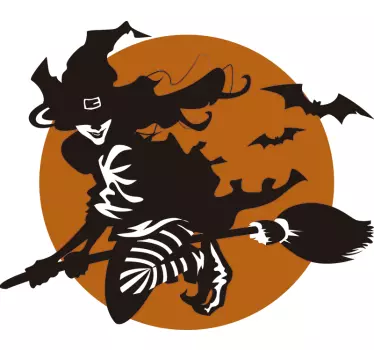 Vinilo bruja Halloween - TenVinilo