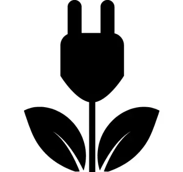 Pegatina coche icono eléctrico y ecológico - TenVinilo