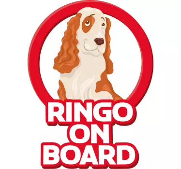 Pegatina para coche Cocker Spaniel a bordo - TenVinilo