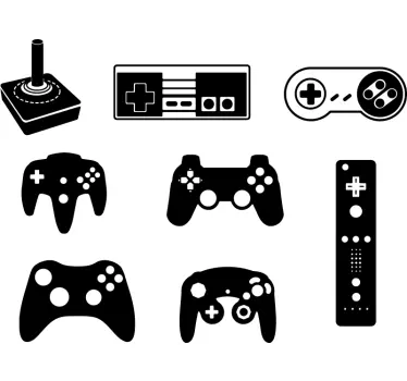 Vinilo gamer mandos consolas - TenVinilo