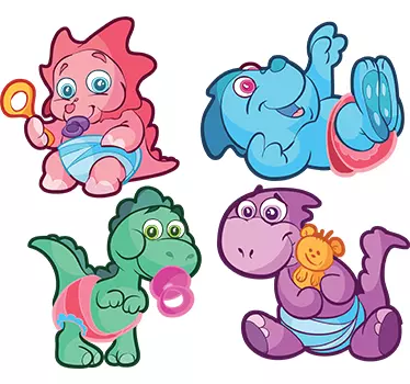 Stickers dinosaurios infantiles - TenVinilo