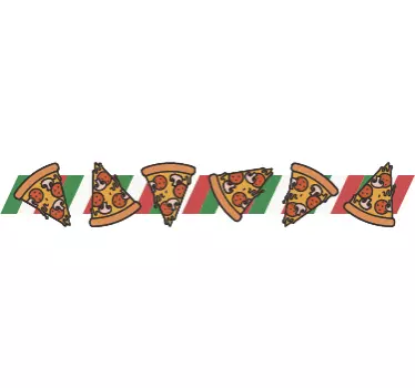Vinilo adhesivo cenefa pizza - TenVinilo