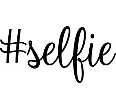 Vinilo adhesivo de espejo frase selfie - TenVinilo